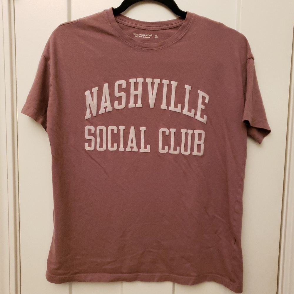 Abercrombie & Fitch Pink Crew Neck Short Sleeve Tee